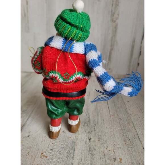 Clothtique possible dreams ski Santa Claus hike ornament Xmas vintage - Picture 5 of 7